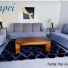 Juego de Sala 3 piezas Capri terciopelo Gris Suave