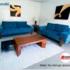 Sala Naerobi 2 Piezas Acojinada Azul Esmeralda