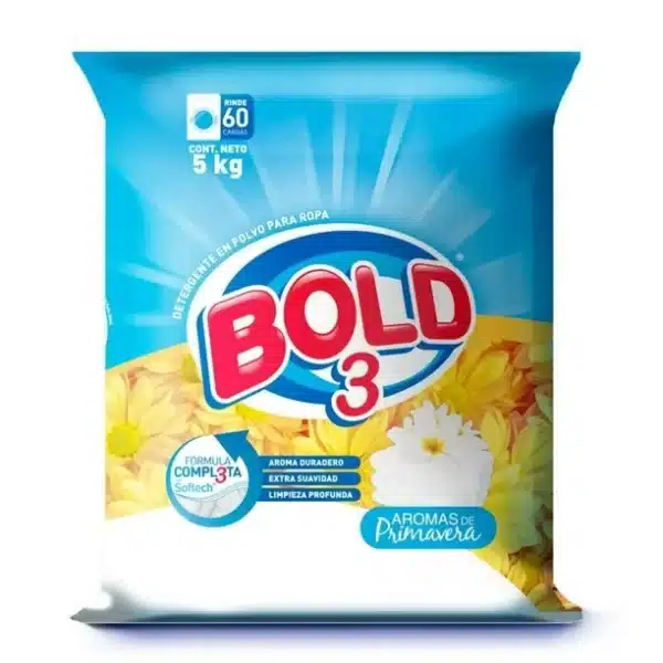 Detergente en polvo Bold 3 aromas de primavera 5 kg