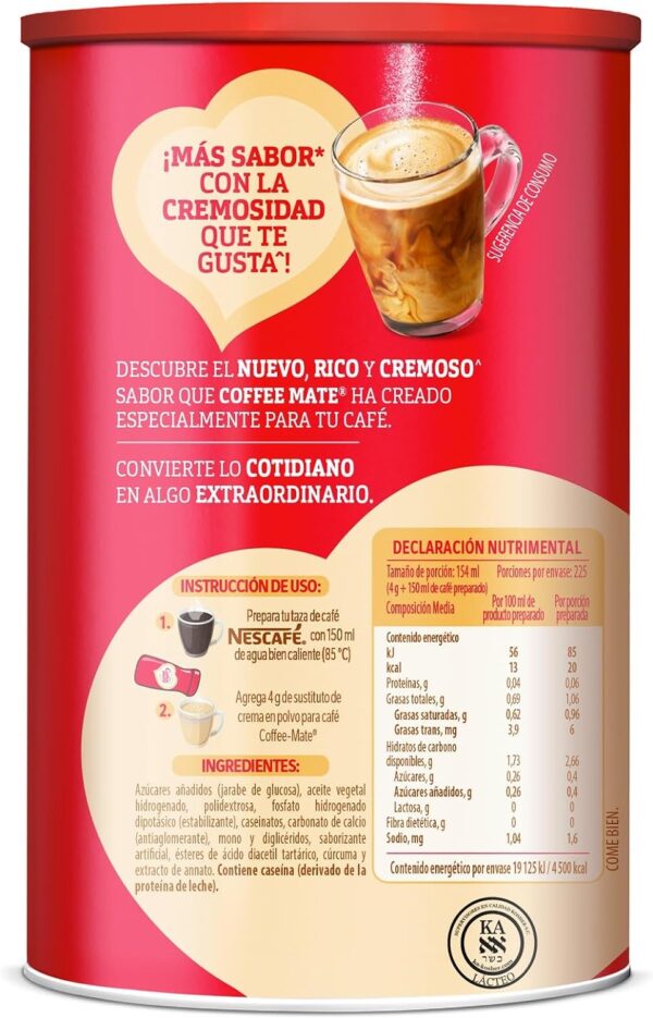 Coffee Mate Sustituto de crema en polvo 900 grs - Image 2