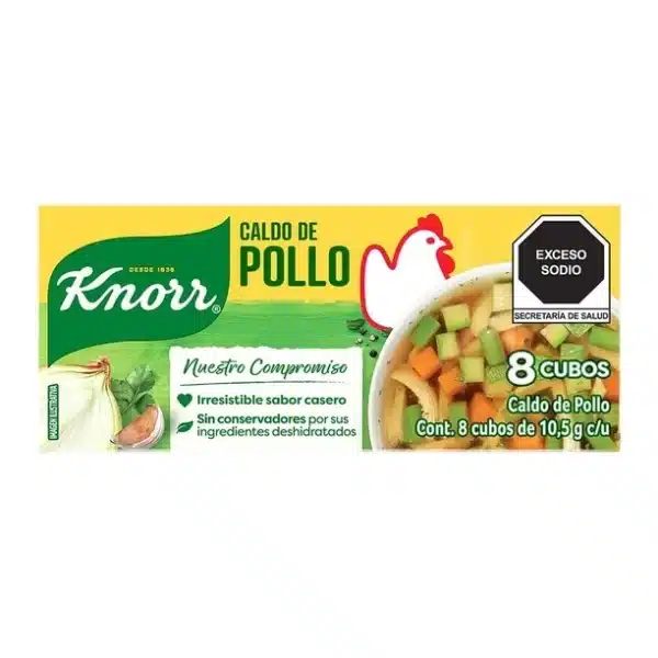 Caldo de pollo Knorr 8 cubos de 10.5 g c/u