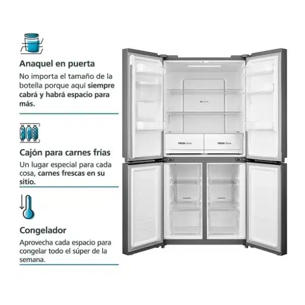 Refrigerador Automático 482 L Inoxidable Mabe - MTM482SENSS0 - Image 5