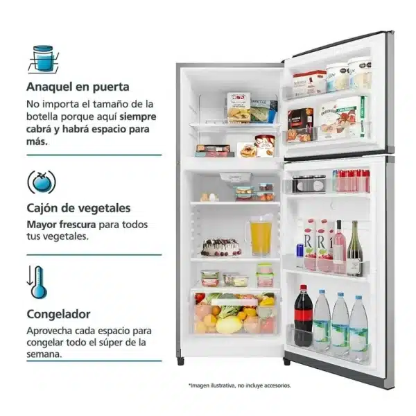 Refrigerador Mabe 14 Pies Acero Inoxidable Mate RME360PVMRM0 - Image 3