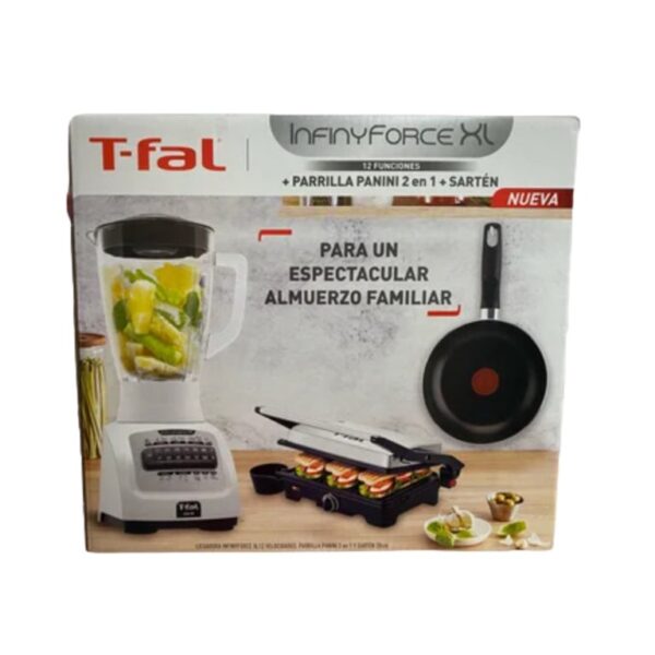 Paquete T-fal Licuadora, parrilla eléctrica y sarten 20cm