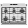 Mabe Estufa y Horno de Gas 30" EM7646BSIS2, 6 Quemadores, Plata/Negro - Image 3