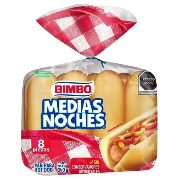 Bimbo Pan Medias Noches 8pz 340g