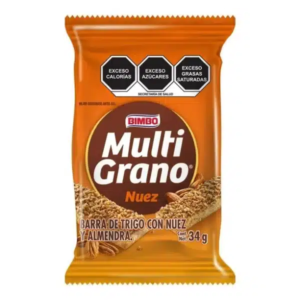 Bimbo Barra Multigrano Nuez 34g