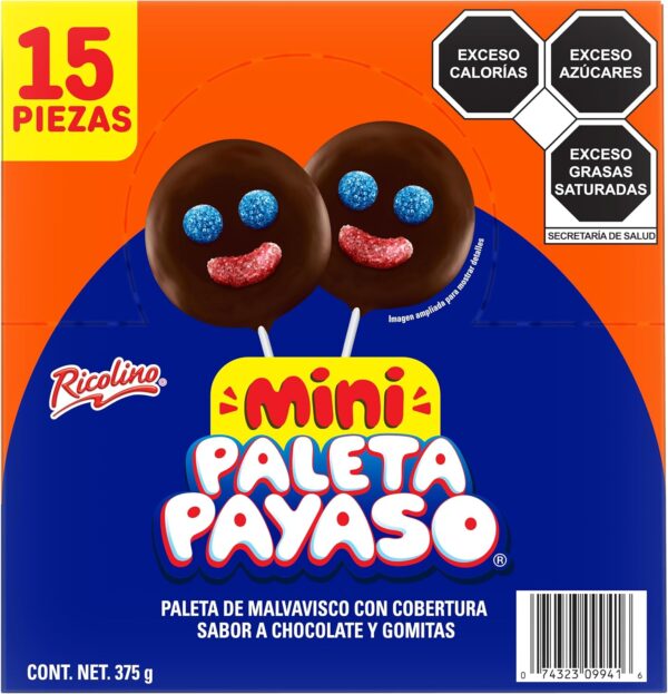 Ricolino Paleta Payaso Mini 15pz