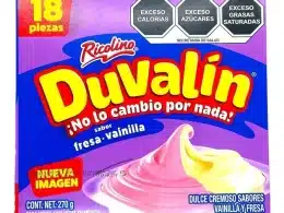 Ricolino Duvalin Bisabor Fresa y Vainilla 18pz