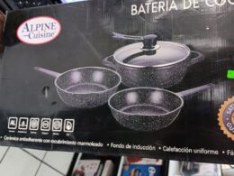 Batería de Cocina Alpine Cuisine Aluminio Antiadherente AIKCW5B Negro