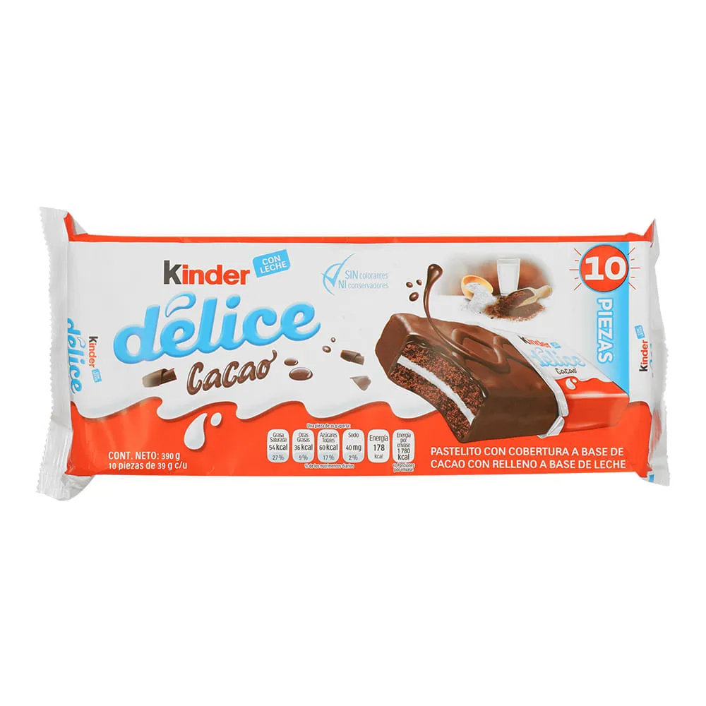 CHOCOLATE KINDER DELICE T-10 PZAS