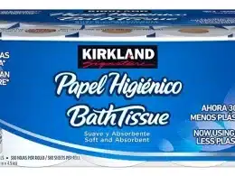 PAPEL HIGIENICO KIRKLAND BATH TISSUE 5/6/380 HJS 30 ROLLOS