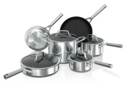 Batería de cocina Ninja Neverstick acero inoxidable 10 piezas - C69500