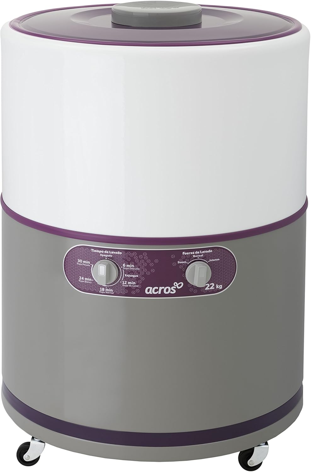 Lavadora Acros de 22kg Una tina Manual Redonda Gris modelo ALF-2253EG
