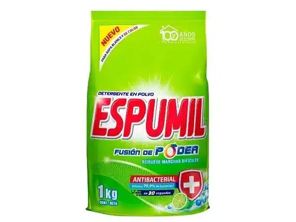 Detergente En Polvo Espumil Surtido de 1 kg, caja con 10 pzas.