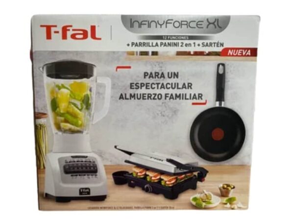 Paquete T-fal Licuadora, parrilla eléctrica y sarten 20cm