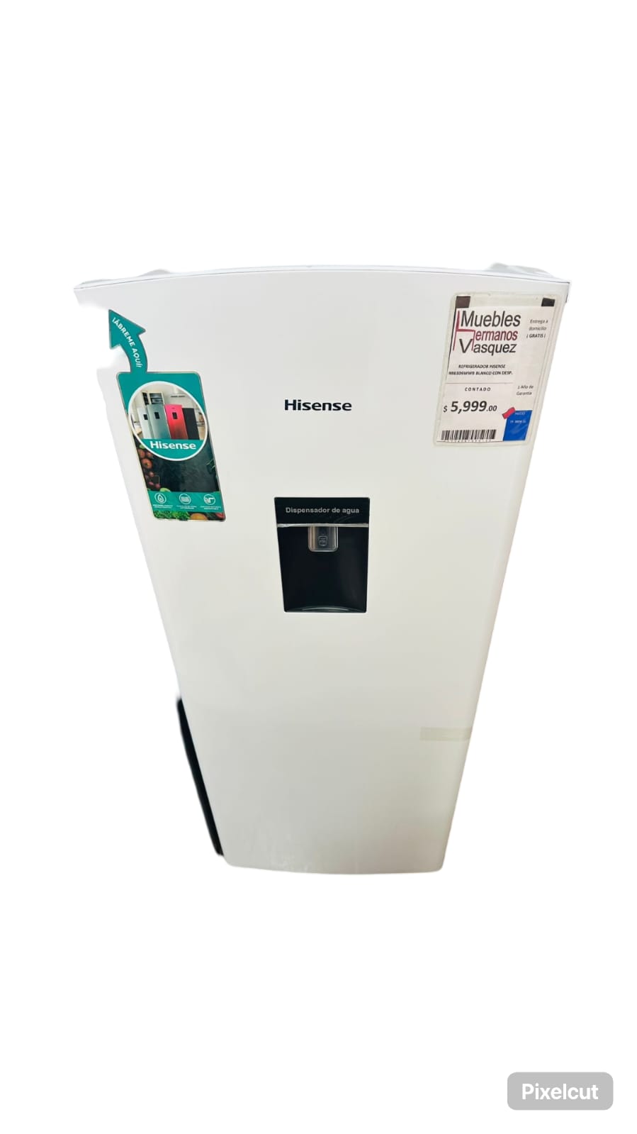 Imagen de WhatsApp 2024-11-11 a las 18.51.20_ebb79152 Refrigerador Hisense RR63D6WGX color blanco con capacidad de 173L - Imagen 1