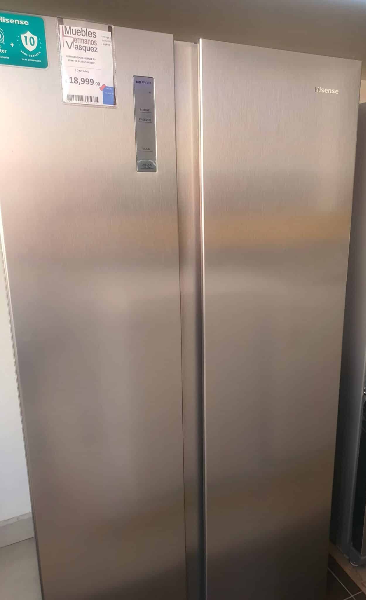 20250405_151134 (1) Hisense Refrigerador RS19N6FCX Plata - Imagen 1