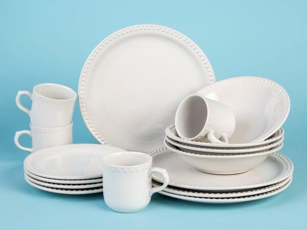 Santa Anita Vajilla de Porcelana Mauve (Blanco 16 piezas)