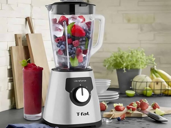 Licuadora T-Fal Ultraforce 2 Velocidades Vaso de Vidrio LN322DMX Acero Inox
