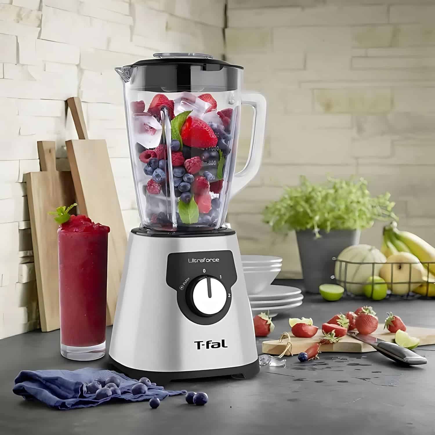 71Djv5ks7LL._AC_SL1500_ Licuadora T-Fal Ultraforce 2 Velocidades Vaso de Vidrio LN322DMX Acero Inox - Imagen 1